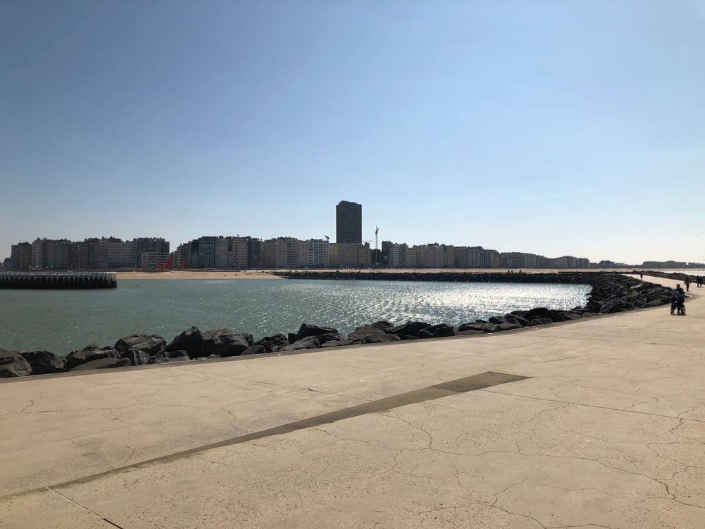 Zicht op stad Oostende