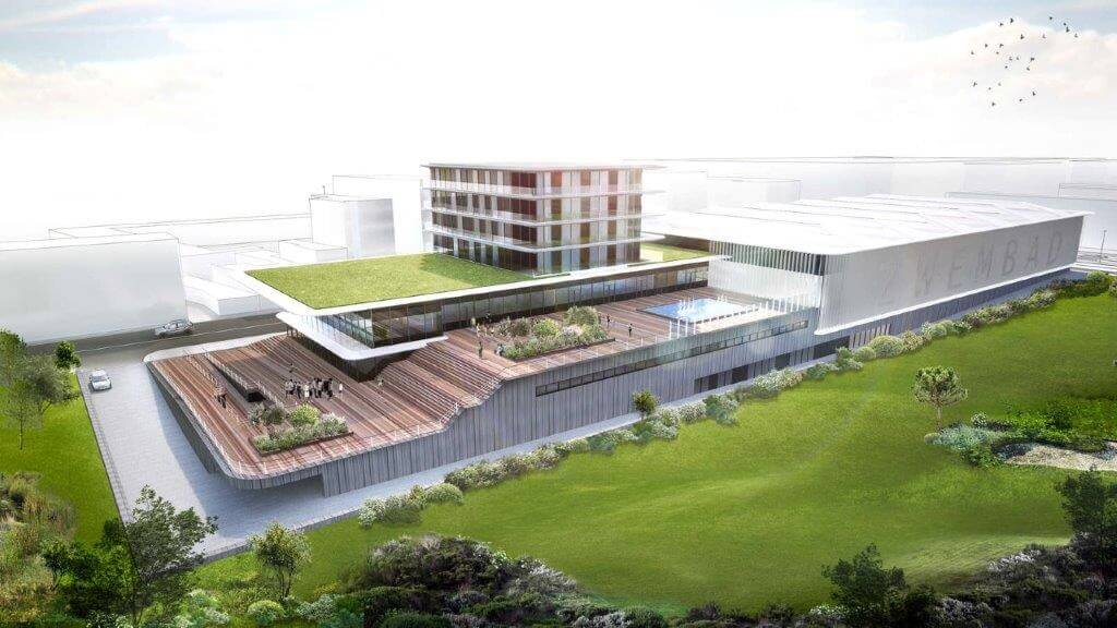 Nieuw zwembad aan de buitenkant