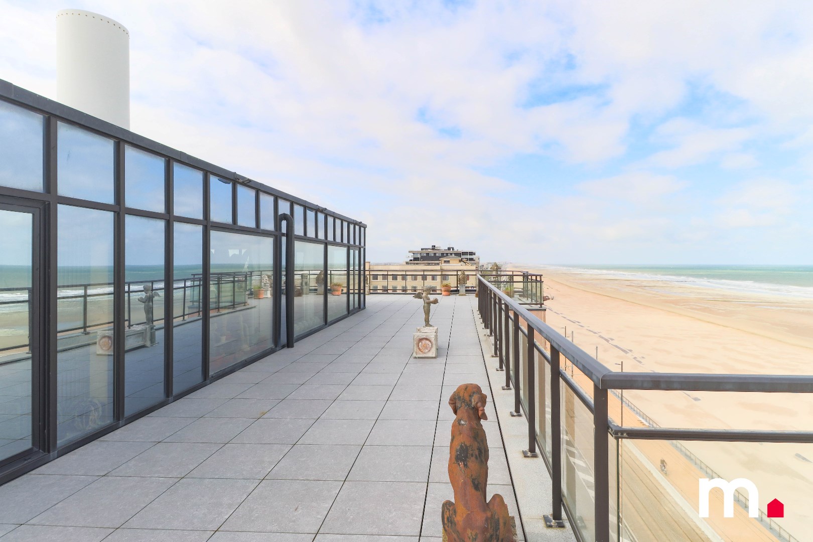 Luxueuze penthouse met terras van 340m² te Oostende