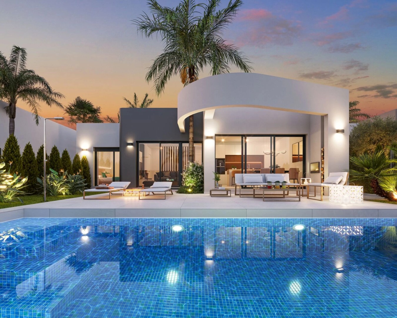 Nieuwbouw residentie aan de voorkant van de La Serena golfbaan in Los Alcázares